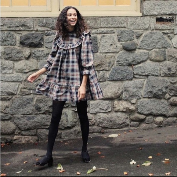 DÔEN Bromley Holiday Dress in Alcott Plaid - Small - Picture 2 of 7